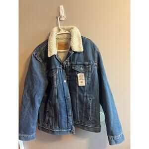 NWT Levi Sherpa Lined Trucker Jean Jacket